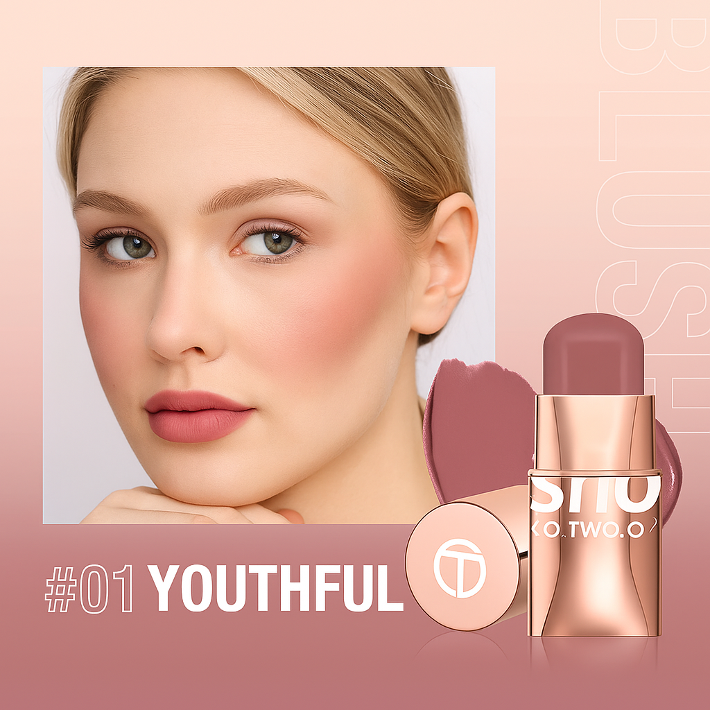 Vegan 3-in-1 Lipstick, Blush & Eyeshadow Stick