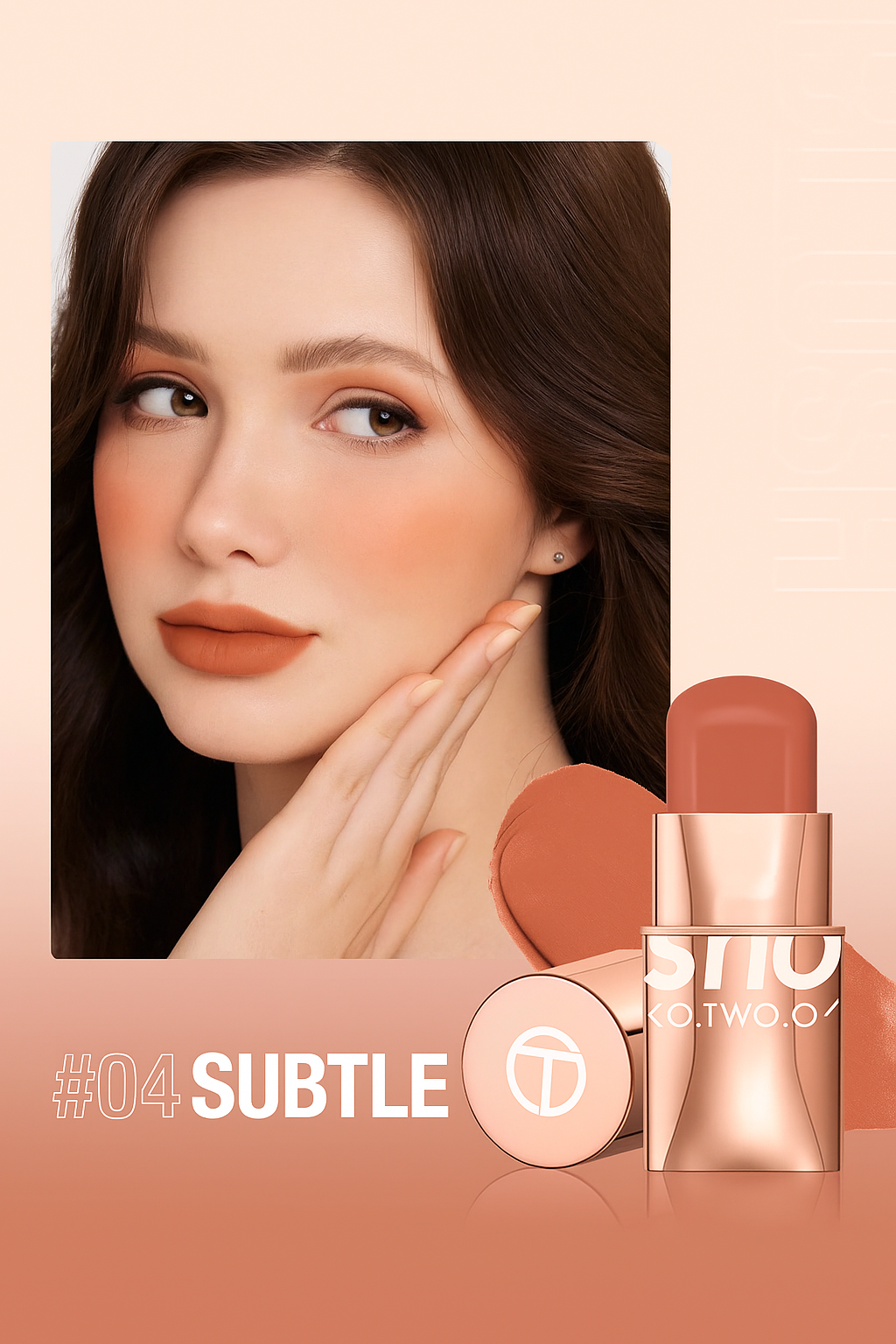 Vegan 3-in-1 Lipstick, Blush & Eyeshadow Stick