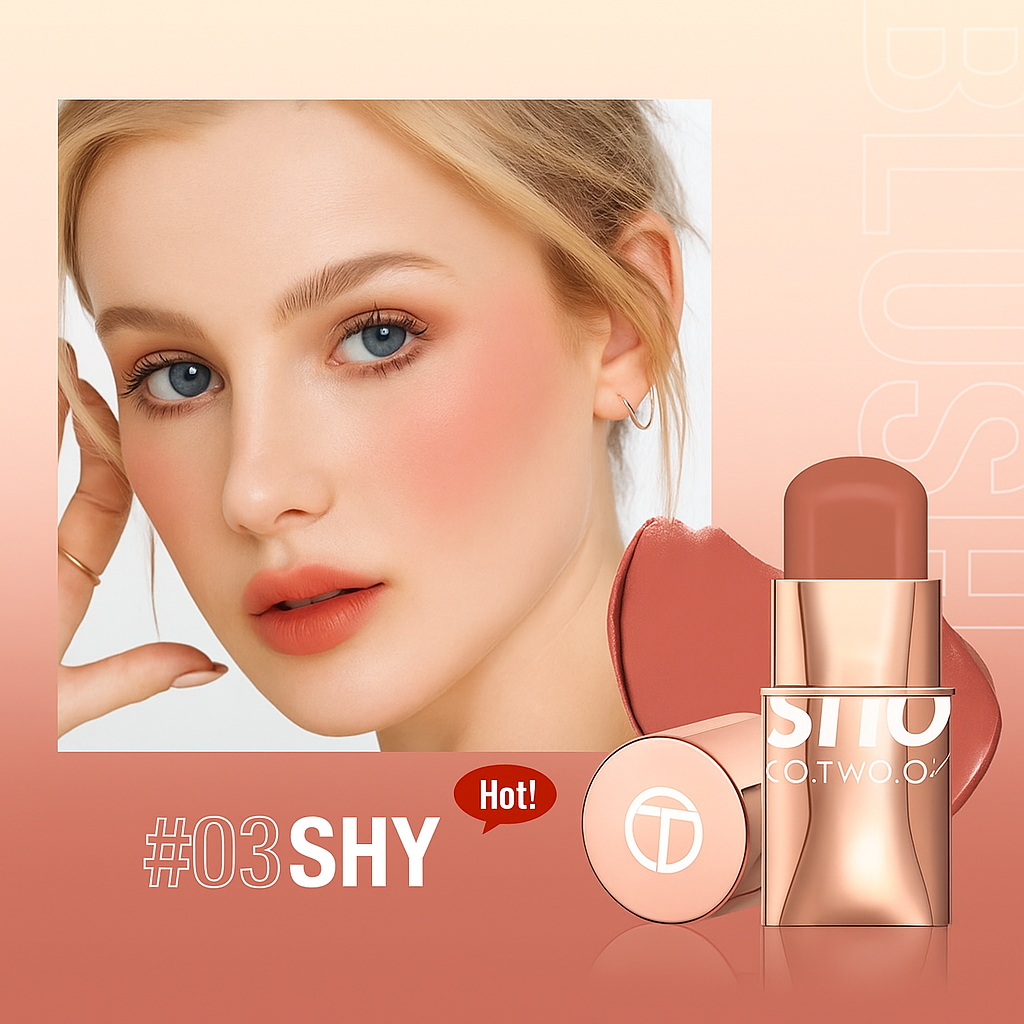 Vegan 3-in-1 Lipstick, Blush & Eyeshadow Stick